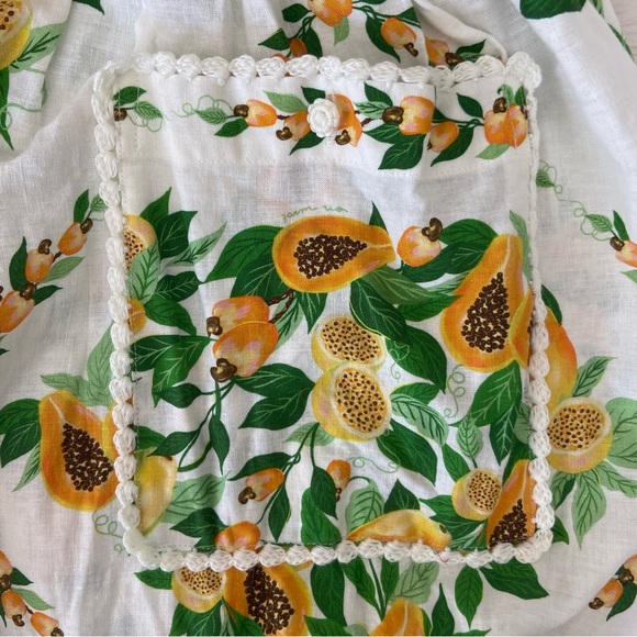 🌿|NWT| Farm Rio Papaya Salad Scarf Maxi Dress - Picture 10 of 16